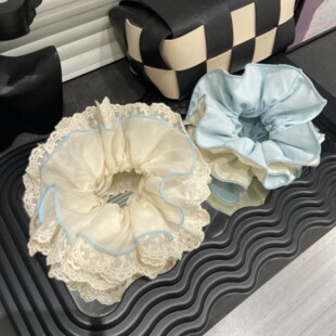 AL0038 甜美小香风AB面双拼束腰大肠发圈发绳气质头绳头花女 韩版