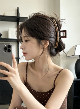 A0001 醋酸一字抓夹13cm发量多大号鲨鱼夹后脑勺盘发夹子气质女