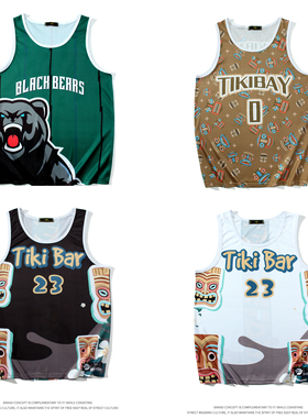 原创速干透气球衣美式风训练背心篮球服夏季原创设计青少年球衣