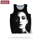 速干球衣设计坎袖 季 篮球服定制创意肖像人脸无袖 国潮网眼背心美式