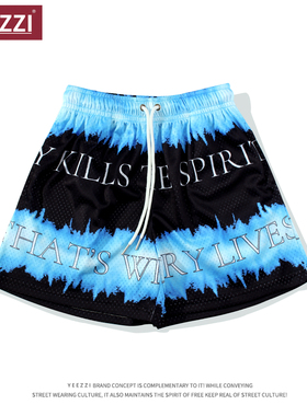 原创设计「沙漠与海洋」美式四五分短裤运动风速干凉感篮球训练裤