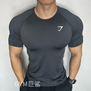 GYMSHARK element速干高弹性透气男士运动健身衣吸汗修身短袖T恤