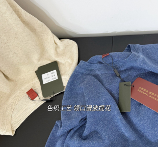 L家柜子款天丝亚麻混纺圆领短袖T恤男装夏季新款宽松休闲百搭上衣