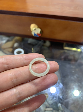 131号和田玉黄玉蜂蜜水色指环戒指8码