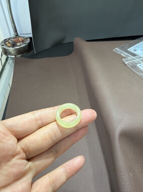 特价若羌黄玉港码10码戒指指环一物一图带证书480号