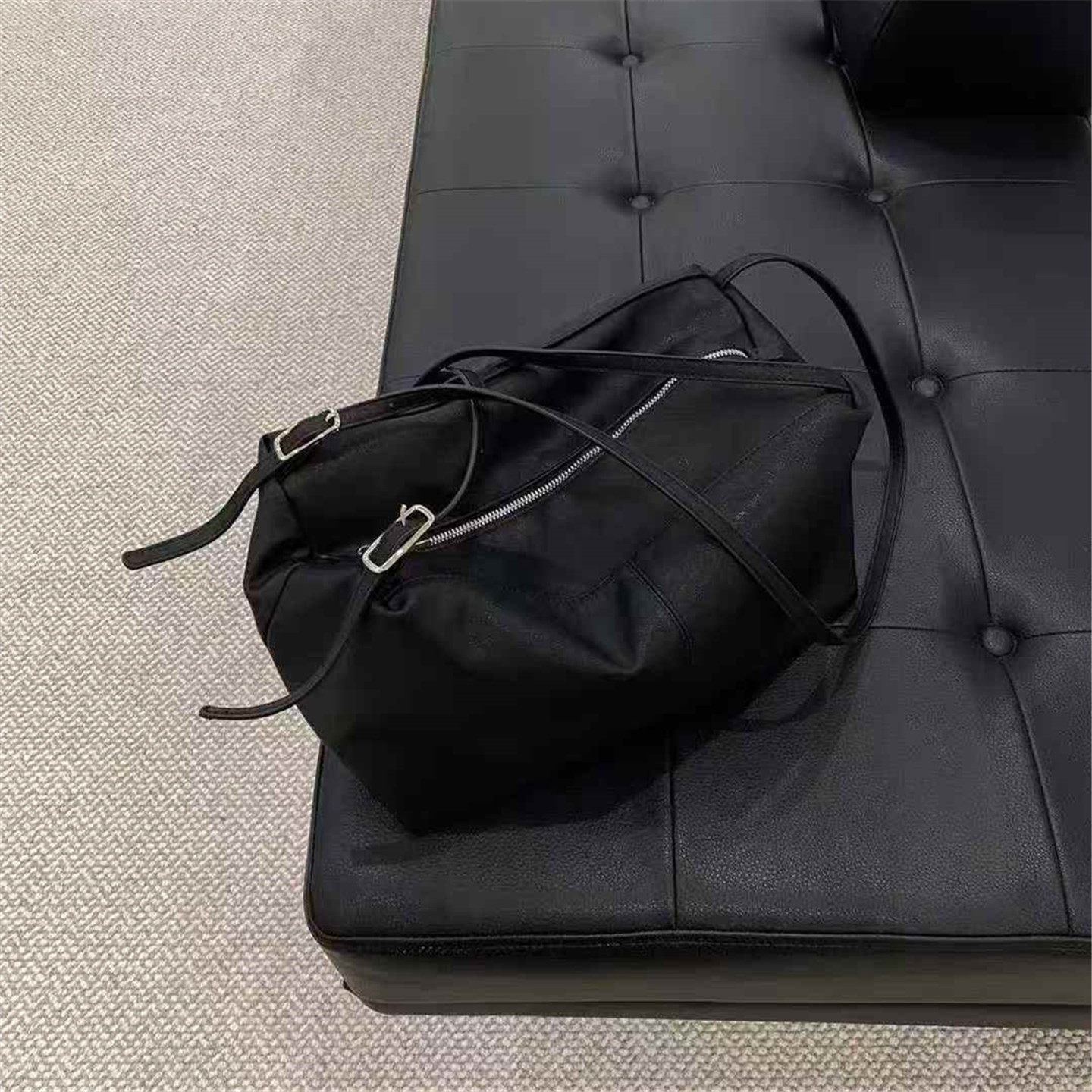 新款真皮大容量慵懒风高级感机场包女包单肩包腋下包潮包休闲潮流