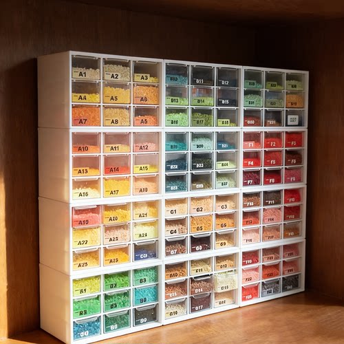 串珠收纳盒手工diy材料米珠手饰品首饰拼豆多格琉璃散珠分类抽屉