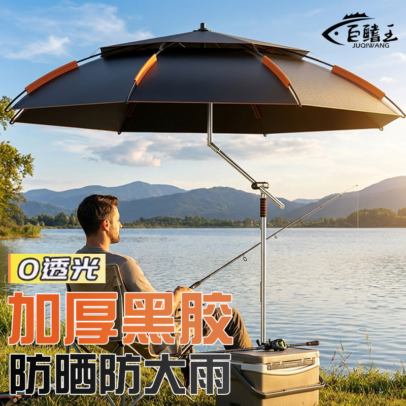 钓鱼伞钓伞户外加厚防晒防风防暴雨拐杖伞钓鱼专用露营野钓大钓伞