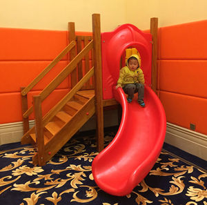 包邮幼儿园木质滑滑梯组合室内儿童区木制树屋小博士肯德基滑梯