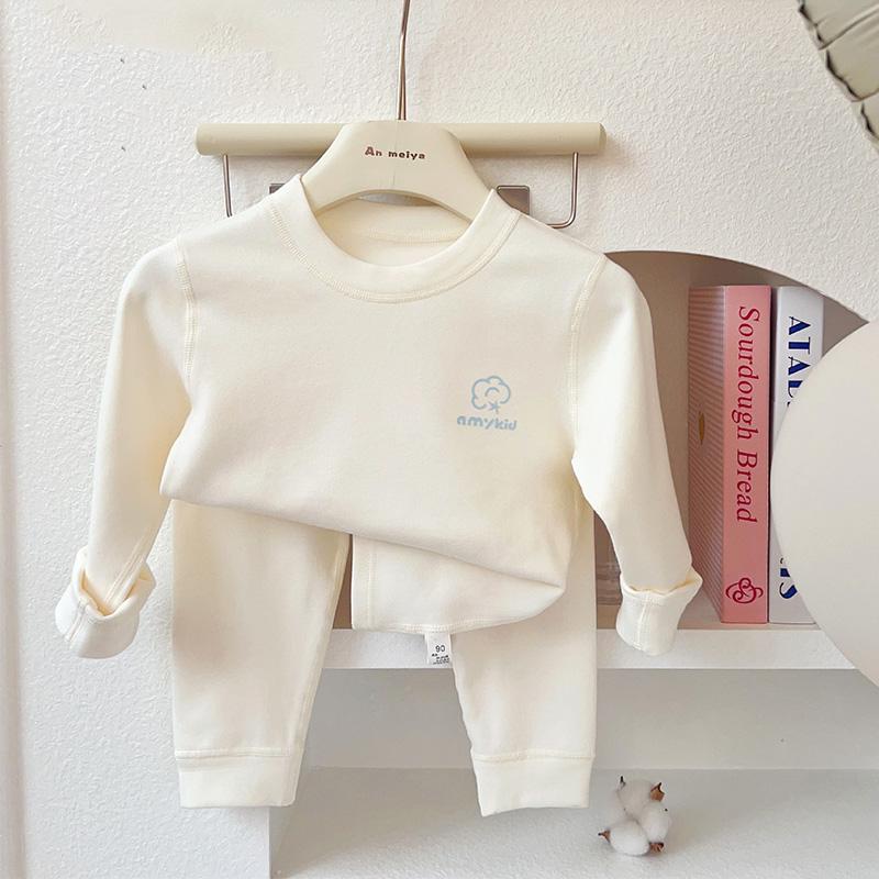 儿童加厚有机棉内衣套装宝宝家居服睡衣纯棉无骨秋衣秋裤春秋冬款