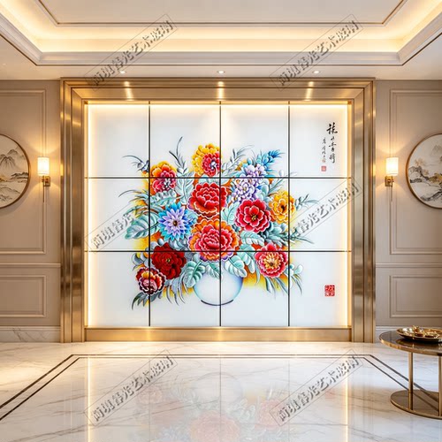 蓝翠鸟JM0098清香钢化玻璃隔断