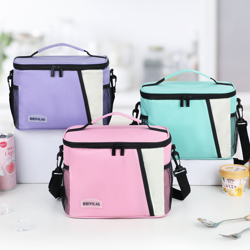 新款多巴胺斜跨冰包铝箔防水保温更保鲜野餐包露营收纳袋子送餐包