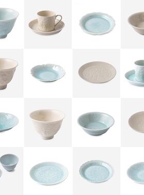 日本进口kaizan快山窯美浓烧陶瓷碟子点心盘餐盘餐碟餐具礼盒