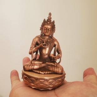 藏传纯铜大慈金刚萨埵佛像摆件紫铜扎纳风格家居供奉车载摆件