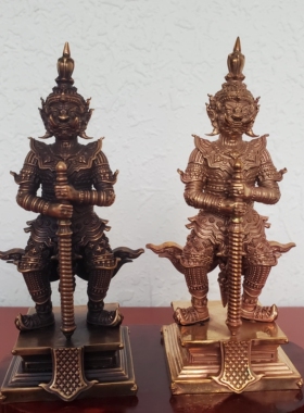泰国纯铜泰国鬼王佛像家居供奉大黑天车载摆件工艺品紫铜