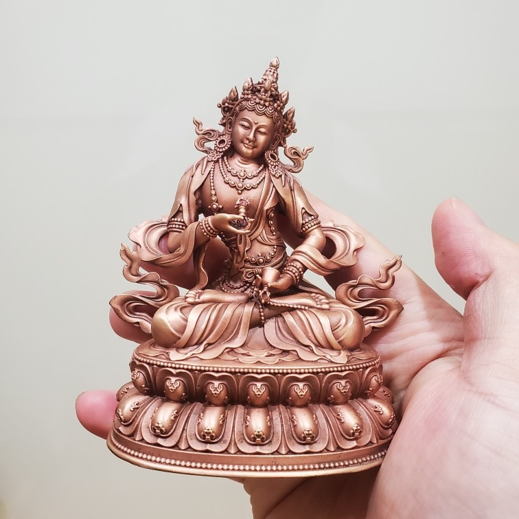 尼泊尔工艺藏传金刚萨埵佛像摆件紫铜精工家居随身供奉