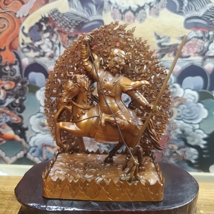 尼泊尔工艺藏传纯铜紫玛护法紫马护法孜红铜宁玛派家居公分摆件