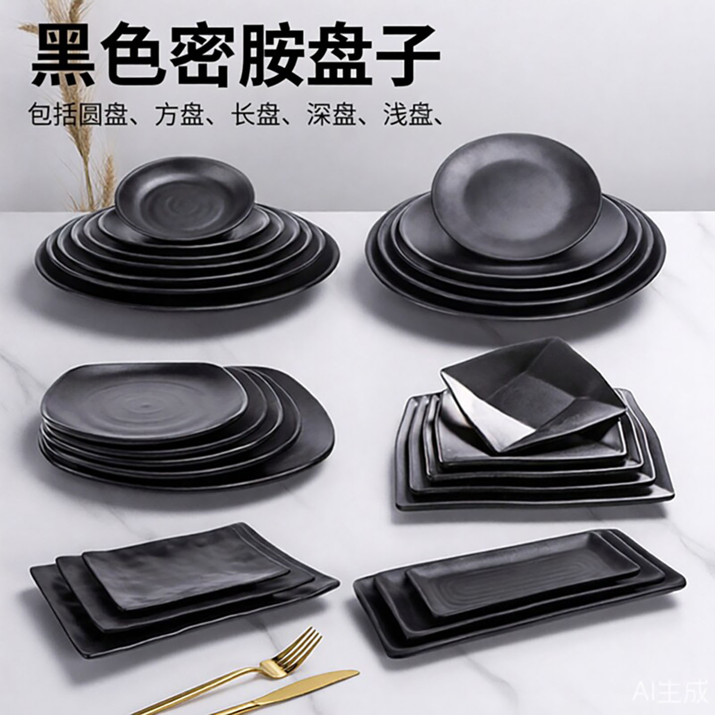 祥源美密胺烧烤盘子商用火锅菜盘图片