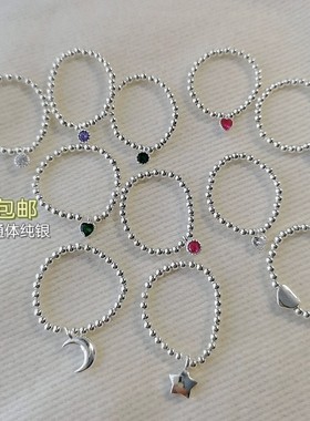 韩版原创小众s925银手作串珠锆石