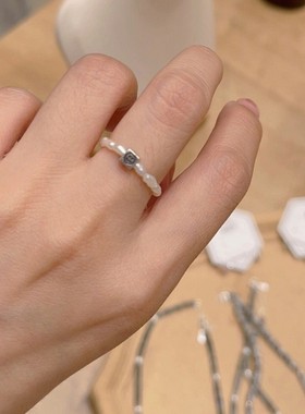 天然淡水珍珠戒指不退色