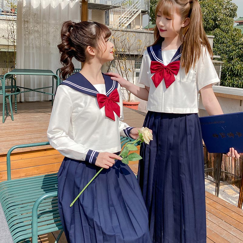 正版不良少女海军风白二本jk制服图片
