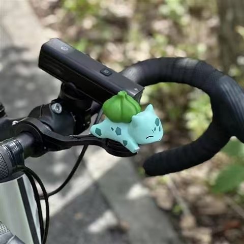 山路车自行车码表架装饰玩偶 高品质妙蛙卡拉旋转卡扣简易安装