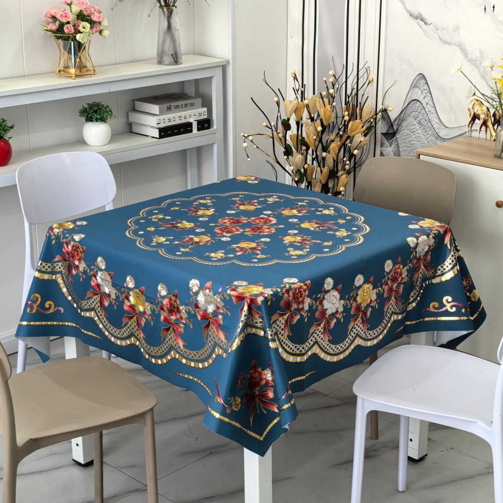 八仙桌布网红麻将桌烫金正方印花桌布PVC防水免洗桌布餐桌布台布,居家布艺,桌布,淘宝优惠券,粉丝福利购,淘宝优惠卷