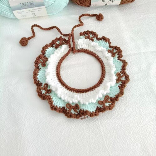 成品猫咪狗狗针织围脖围领宠物围兜饰品手工编织领结布偶英短泰迪