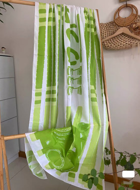 出口外单人棉印花款盖巾清新自然印花桌布餐布