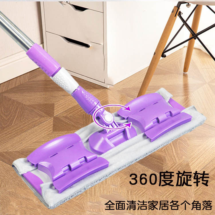 新艺百丽平板拖把布吸水纤维布不锈钢杆拖把家用墩布6616\6615