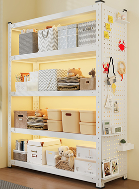 洞洞板仓储货架置物架落地角钢小货架家用多层收纳架阳台储物架子