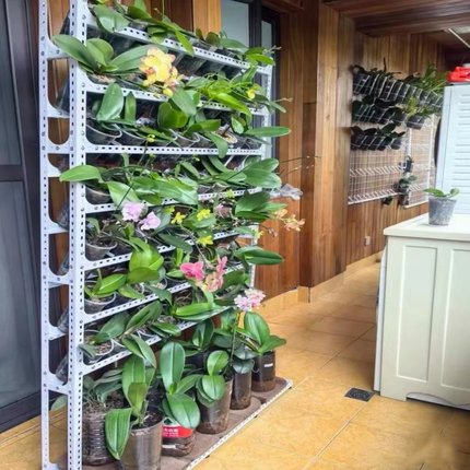兰花架阳台落地式多层铁艺花架室内花架植物摆放收纳置物架展示架