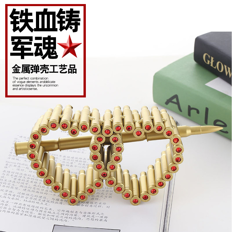 双心箭飞机子弹壳工艺品坦克大炮仿真弹壳模型退役退伍军人纪念品