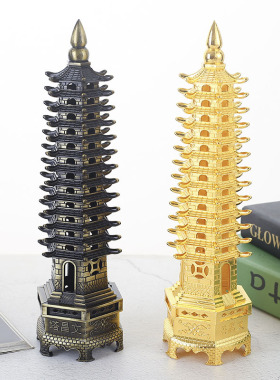 文昌塔客厅酒柜2025新款电视柜上装饰品书房电视背景墙两边的摆件