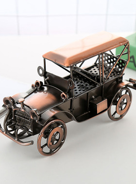 老爷车酒柜客厅摆件轻奢高级感2025新款小众电视背景墙两边的装饰