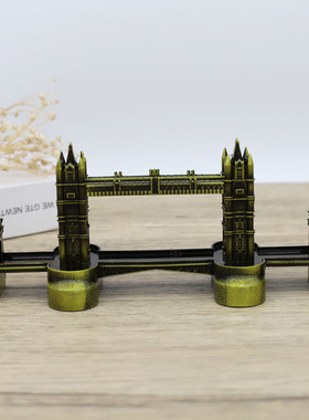 伦敦塔桥酒柜摆件客厅2025新款轻奢高级感小众电视背景墙两边摆件