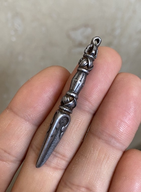 西藏铁质文玩寒铁藏式护身金刚普巴杵橛挂坠diy包挂扣吊坠饰