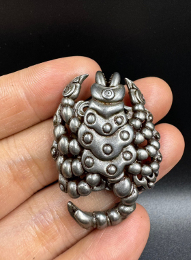 莲师火焰九头铁蝎子天铁蝎子藏式吊坠饰品配饰手工密宗金刚杵法器