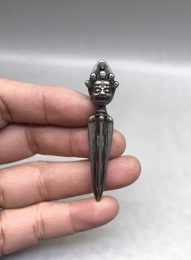 纯铁金刚撅藏式文玩西藏天铁金刚降魔杵吊坠护身挂件