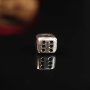 手工制作复古天铁吉祥天母骰子配珠白利马铜托甲骰子散珠藏式配件