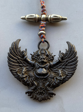 霸气复古西藏天铁护法大鹏金翅鸟藏式寒铁托甲大鹏鸟挂件吊坠饰品