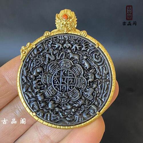 藏式黑漆古工艺朝天铜雕