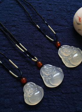 正品冰种佛公保平安玛瑙女款玉髓