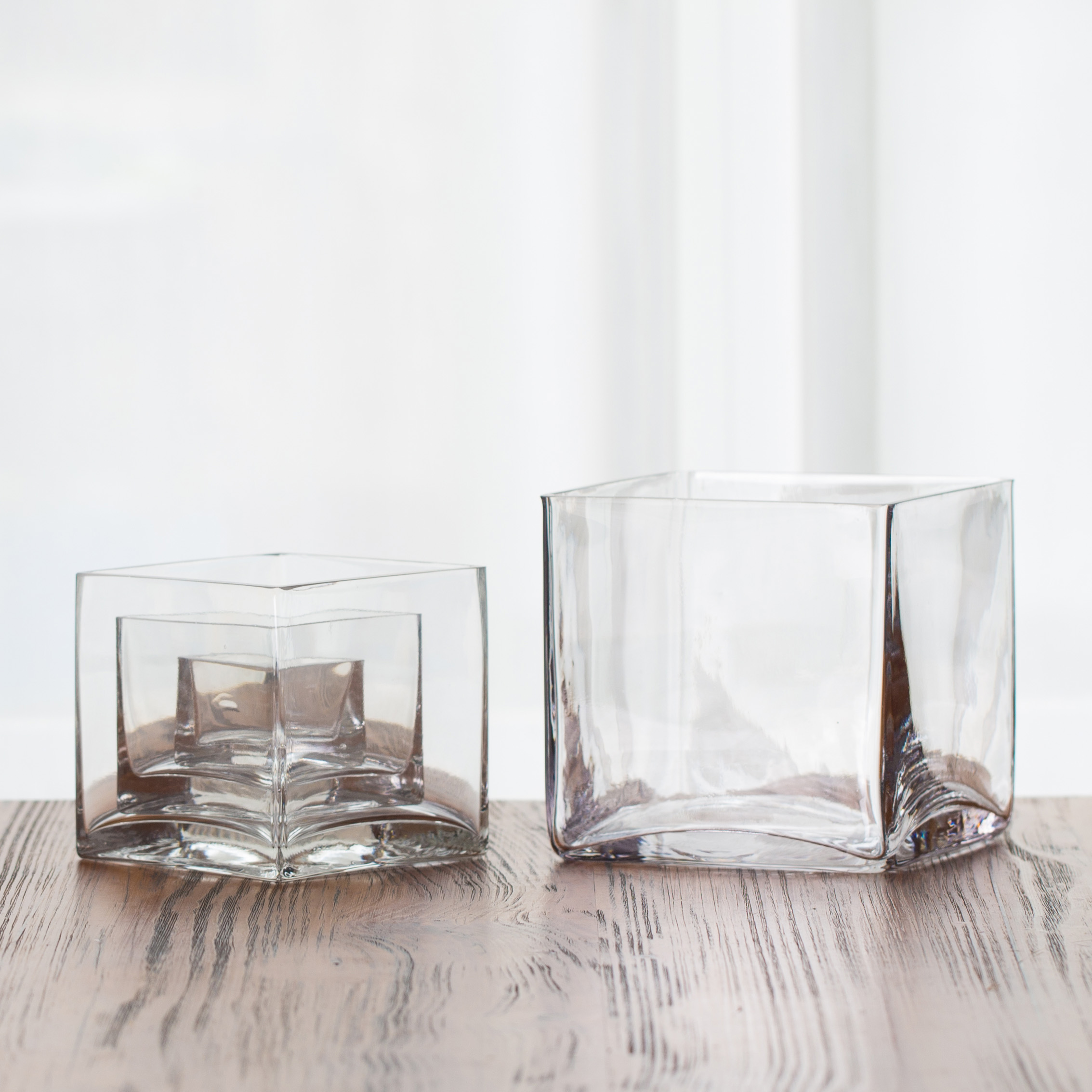 手工制作玻璃方缸特价清仓轻奢时尚潮流设计居家装饰