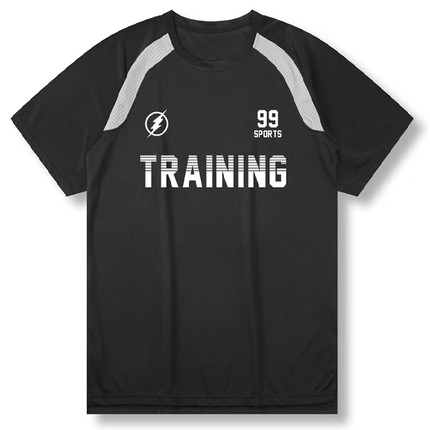 TRAINING速干运动美式投篮服篮球短袖训练拼接复古街头运动T恤 男