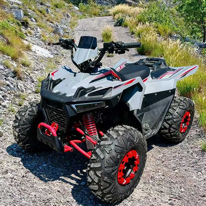 弘鋆125cc沙滩车ATV四轮驱动越野车红色户外运动休闲车