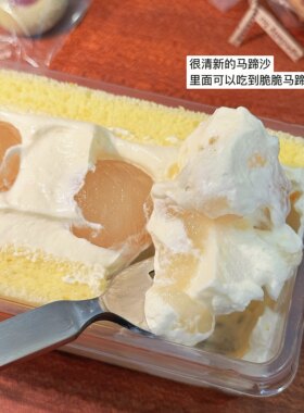小春日食 椰奶龙眼马蹄沙三明治动物奶油蛋糕甜品早餐下午茶零食