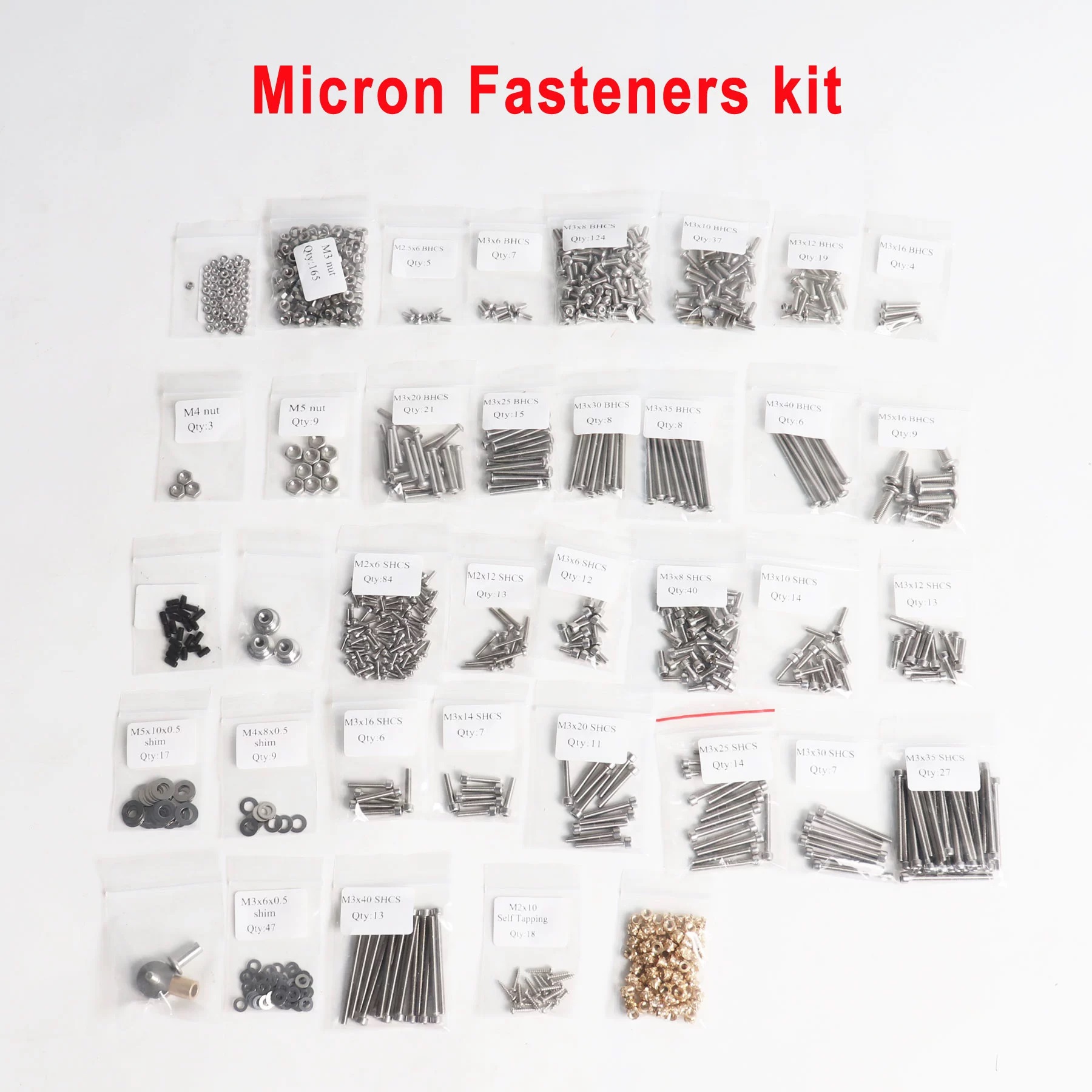 Blurolls3d打印机Voron Micron + 120 180整机螺丝螺母Fasteners
