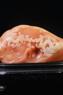 老挝田黄 净尺寸10.3 5.9 2.8厘米221克 题材璃琥戏珠