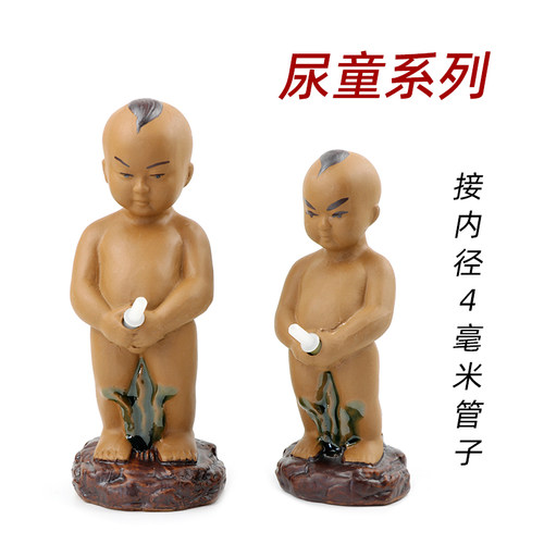 喷水尿童吐水摆件撒尿小孩